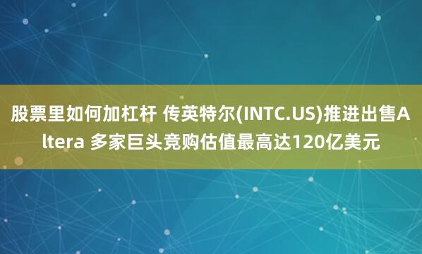 股票里如何加杠杆 传英特尔(INTC.US)推进出售Altera 多家巨头竞购估值最高达120亿美元